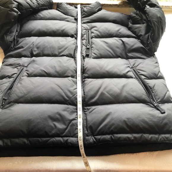 Gap Black Nylon Down Fill Quilted Puffer Jacket Warm Winter Coat Men’s Size L - Picture 7 of 16